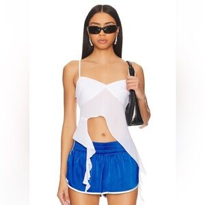 NWT More To Come Adalia top- white